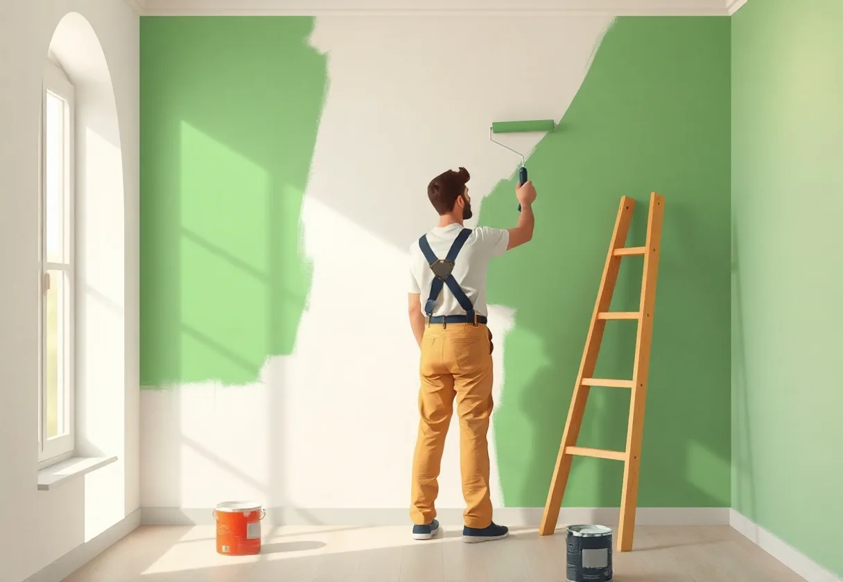 Peintre Divonne-les-Bains 01220 en intervention sur un chantier